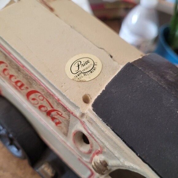 Vintage Coca Cola Cast Wagon delivery truck vtg antique retro red bottles wheels - Picture 8 of 16